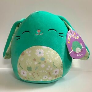 NEW!! Squishmallows Regan The Bunny Plush With Floral Accents-(NWT)